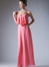 Chiffon Sheath Dress with a V Neckline