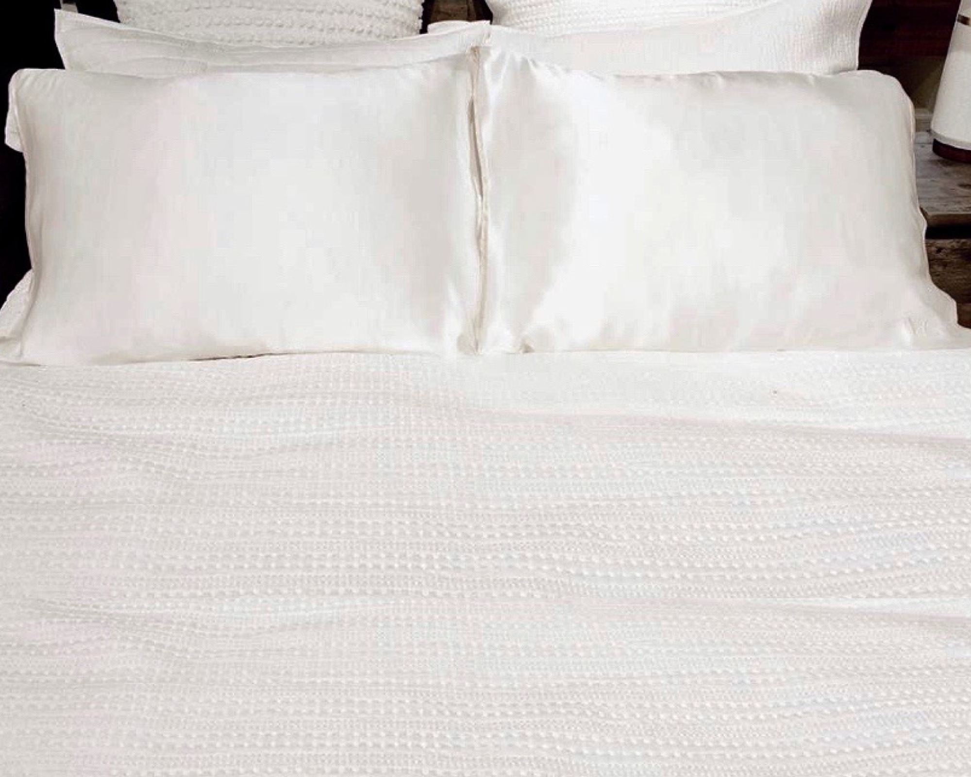 Ivory Silk Open Ended Pillowcase-6