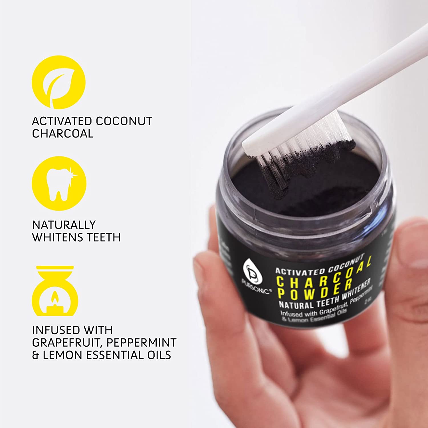 Pursonic Iconic Smile Charcoal Polish