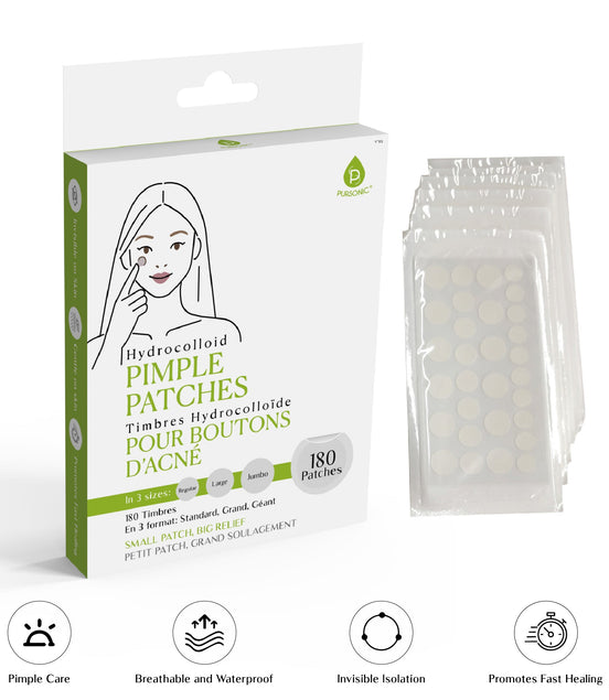 Pursonic Hydrocolloid Pimple Patches – Multi-Size Blemish Care for Faster Healing