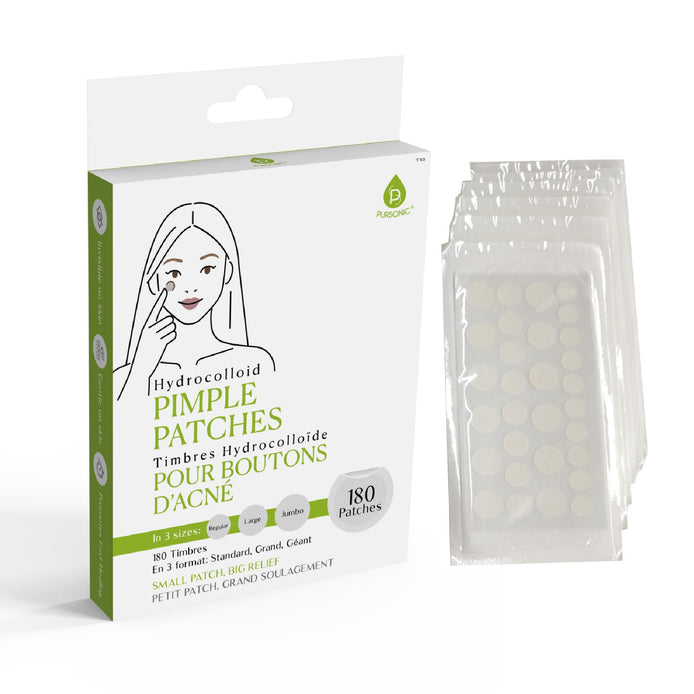 Pursonic Hydrocolloid Pimple Patches – Multi-Size Blemish Care for Faster Healing