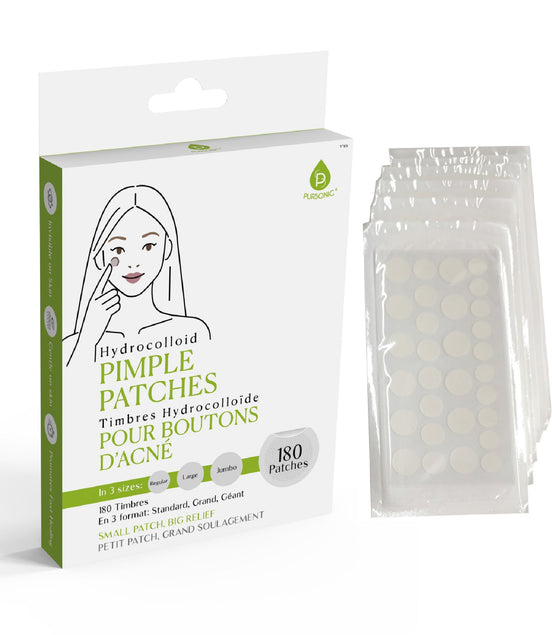 Pursonic Hydrocolloid Pimple Patches – Multi-Size Blemish Care for Faster Healing