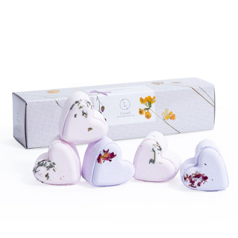 Set of 5 Heart Shaped Shower Steamers Package  - in a Gift Box - Can be personalized