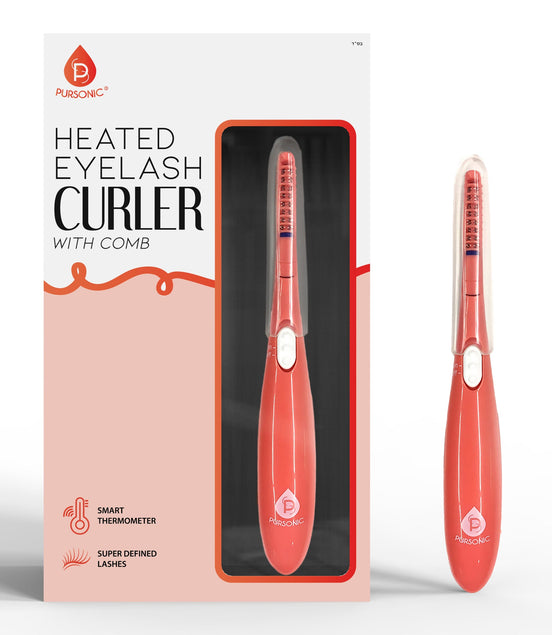 Heated Eyelash Curler With Comb, Provides Long Lasting Curl In Seconds