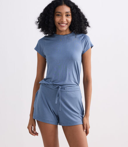 Essential Short Sleeve Tee in Blue