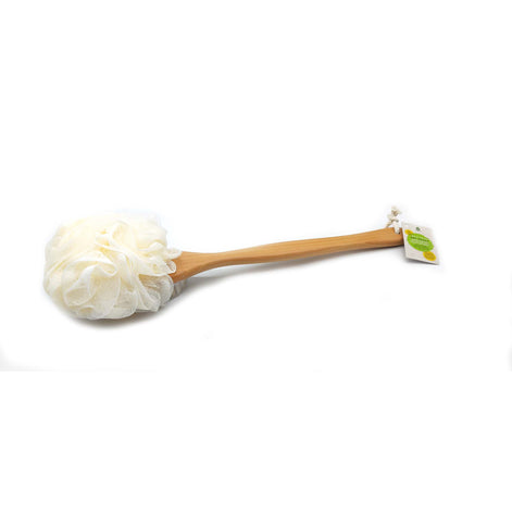 Dual Action Dry Brush & Mesh Sponge Combo with Lotus Wooden Handle
