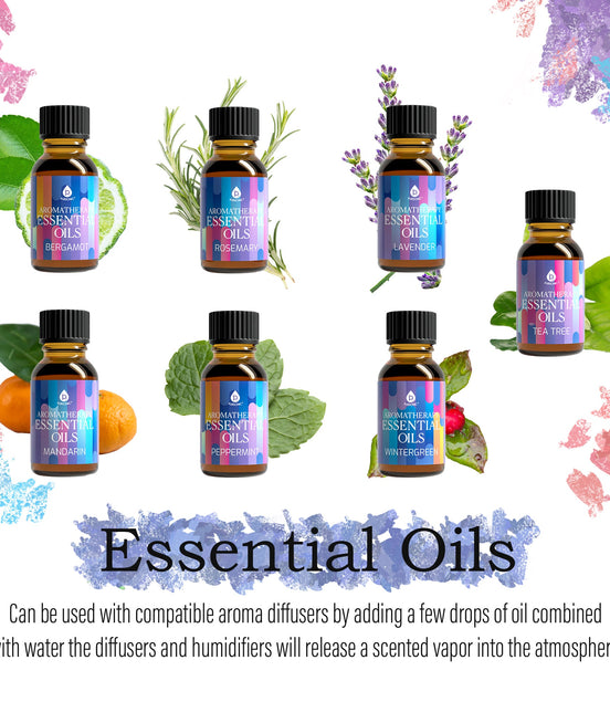 Himalayan Salt Diffuser & 14 Pack Essential Oils Set