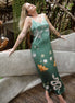 Andromeda Silk Dress in Jungle Altar