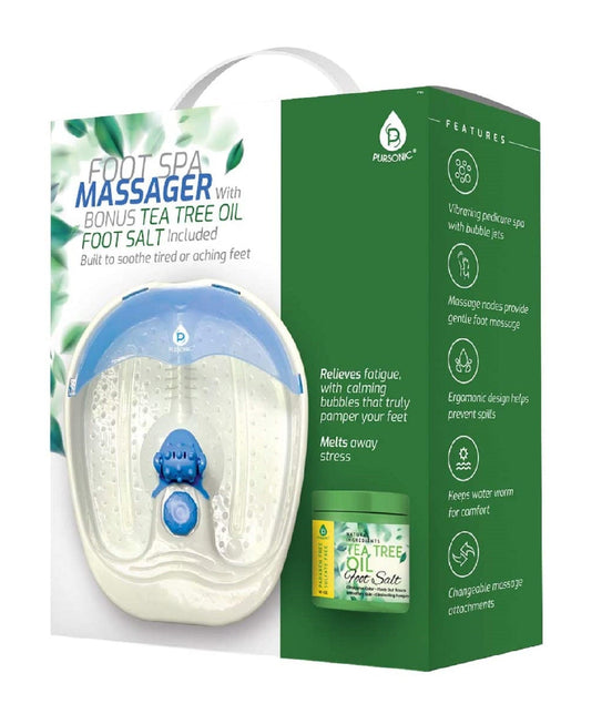 Foot Spa Massager with Tea Tree Oil Foot Salt Scrub (Warming Function)