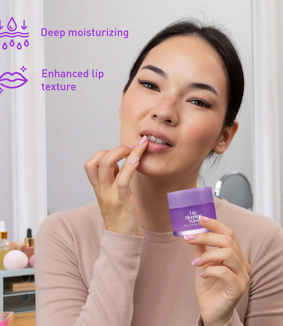 Pursonic Lip Care & Cleanse Bundle – Lip Sleeping Mask (Gummy Bear & Fresh Mint) + Makeup Removal Wipes (60-Count)