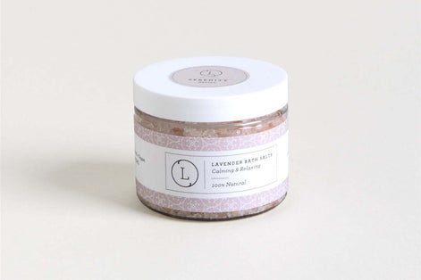 CBD Lavender Natural Bath Salt Soak with CBD. Made with Dead sea, Epsom and Himalayan salts
