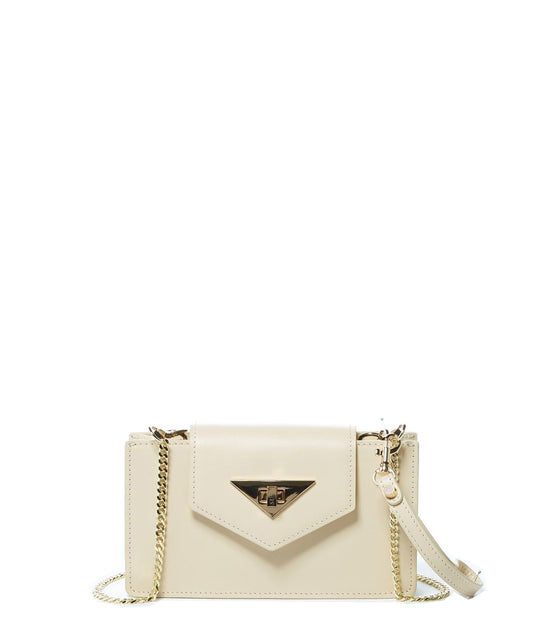 SUSU Off White Bag Mini Crossbody Purse Cream Leather Wristlet Women's Handbag