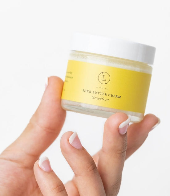 CBD Grapefruit Shea Butter Body Cream with CBD, Shea Body Lotion (THC free)