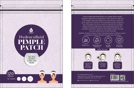 Hydrocolloid Pimple Patch, 120-Count, Multi Size Acne Solution