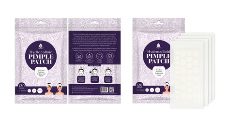 Hydrocolloid Pimple Patch, 120-Count, Multi Size Acne Solution