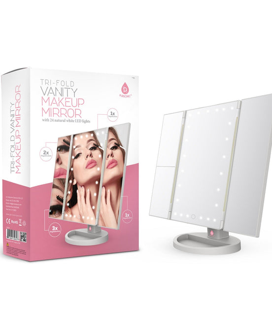 Tri-Fold Vanity Makeup Mirror