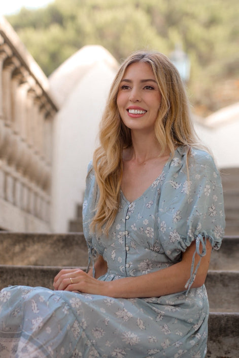 The Statement Puff Sleeve Dress in Contemporary Floral