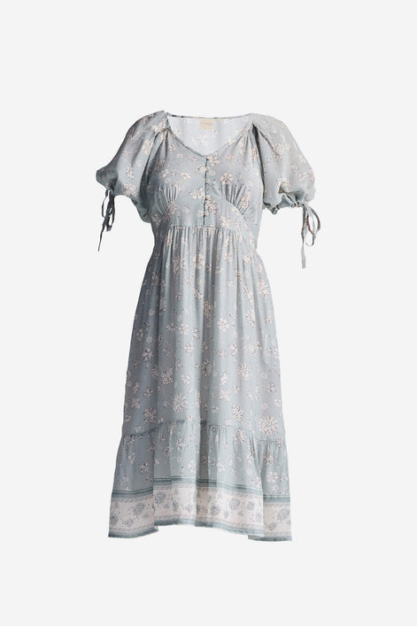 The Statement Puff Sleeve Dress in Contemporary Floral