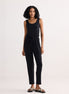 Relaxed Drawstring Jumpsuit in Black