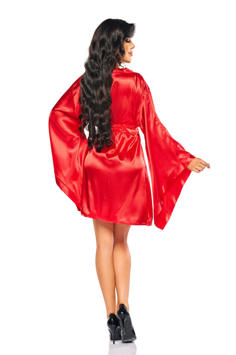 Satin Kimono-Style Robe Beauty Night Samira-4