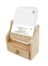 Dual-Sided Vanity Mirror with Bamboo Drawer Base