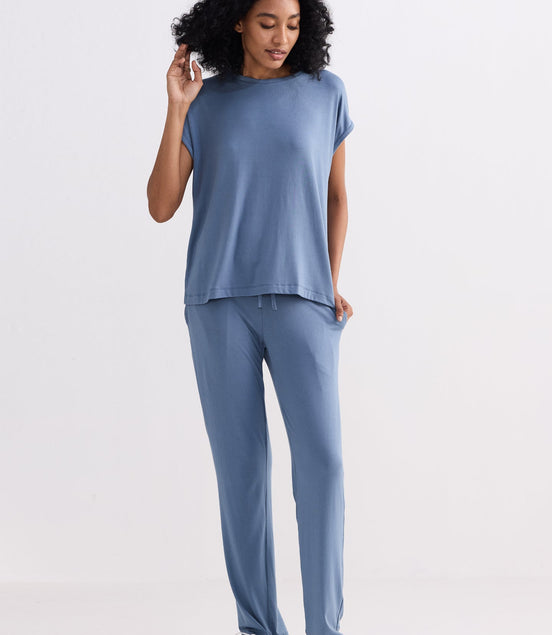 Relaxed Tee Set in Blue