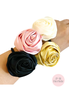 Hand Picked Satin Rose Hair Tie Set of 4