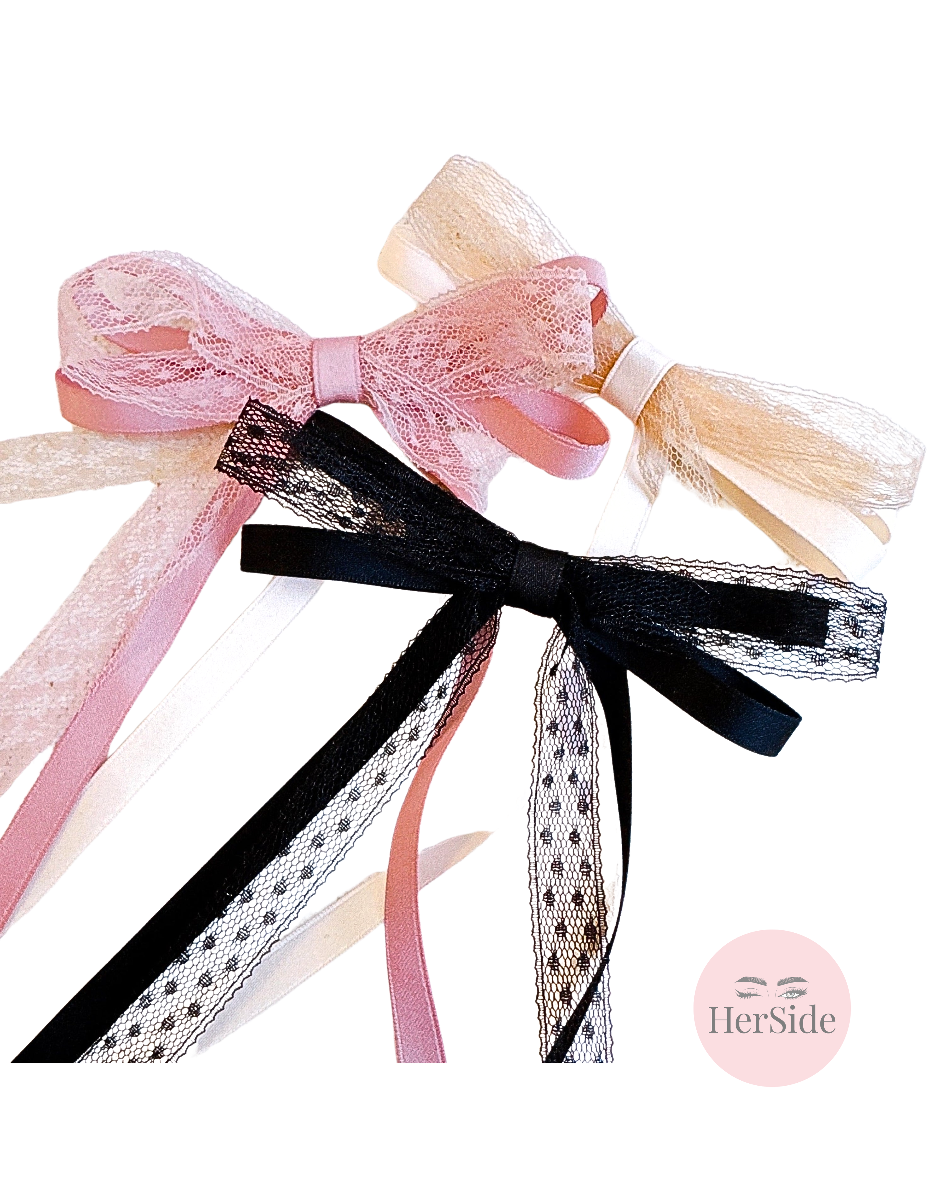 Slim Mix Lace Bow Set Of 3