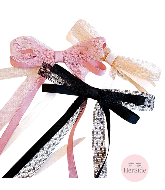 Slim Mix Lace Bow Set Of 3