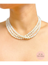 Three Strands Freshwater Pearl Necklace