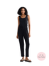Relaxed Drawstring Jumpsuit in Black