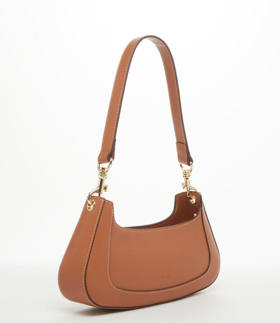 SUSU Leather Baguette Bag Brown Purse 90s Small  Shoulder Bag Y2K  Underarm Bag Trendy Handbag