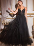 A-Line Layered Tulle Gown