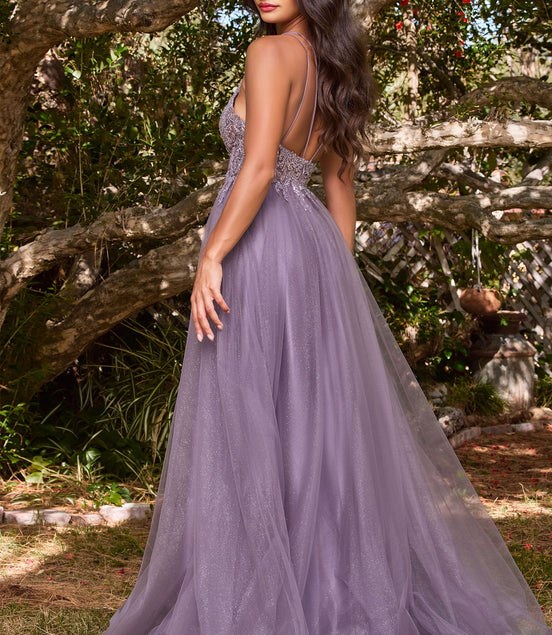 A-Line Layered Tulle Gown