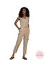 Evening Chai Jumpsuit in Neutral Beige