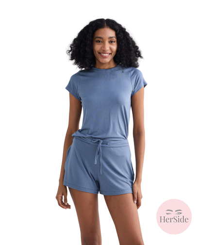 Essential Short Sleeve Tee in Blue