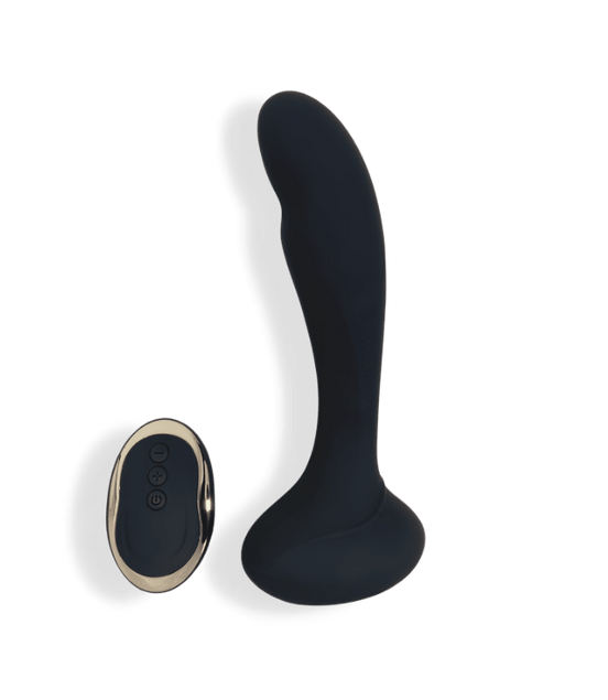 Gaea - Vibrating Black Dildo