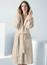 Women's Beige Hooded Terry Cloth Robe - Clearance