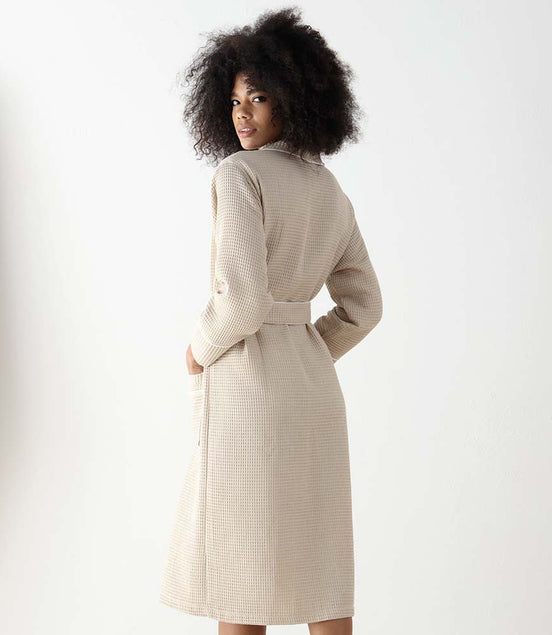 Women's Full Length Waffle Hotel Robe