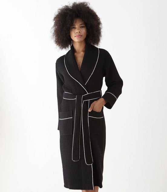 Women's Full Length Waffle Hotel Robe