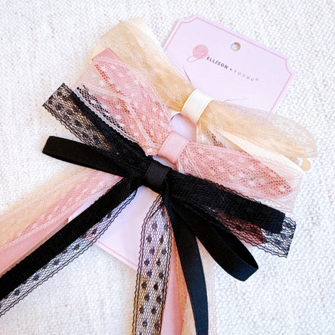 Slim Mix Lace Bow Set Of 3