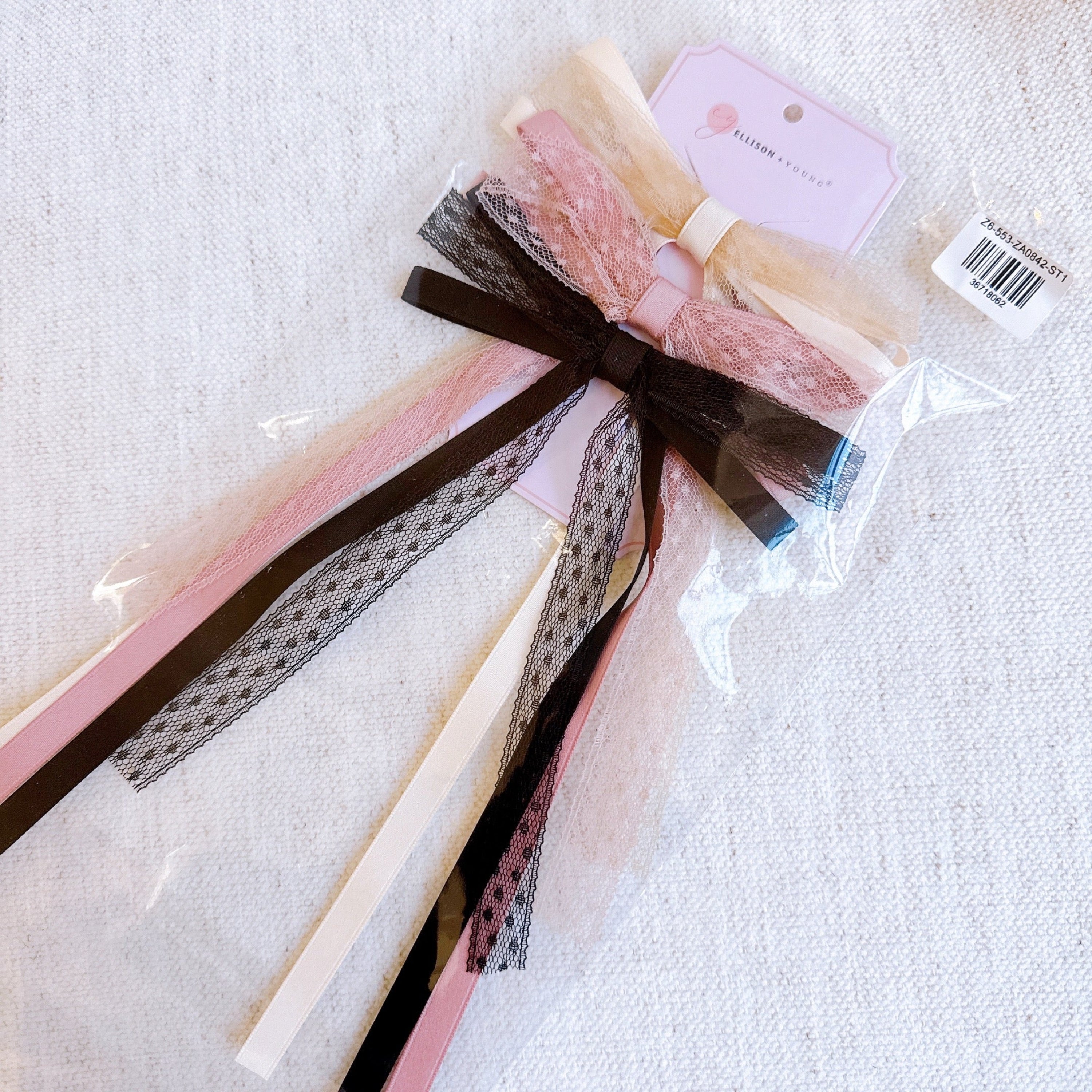 Slim Mix Lace Bow Set Of 3