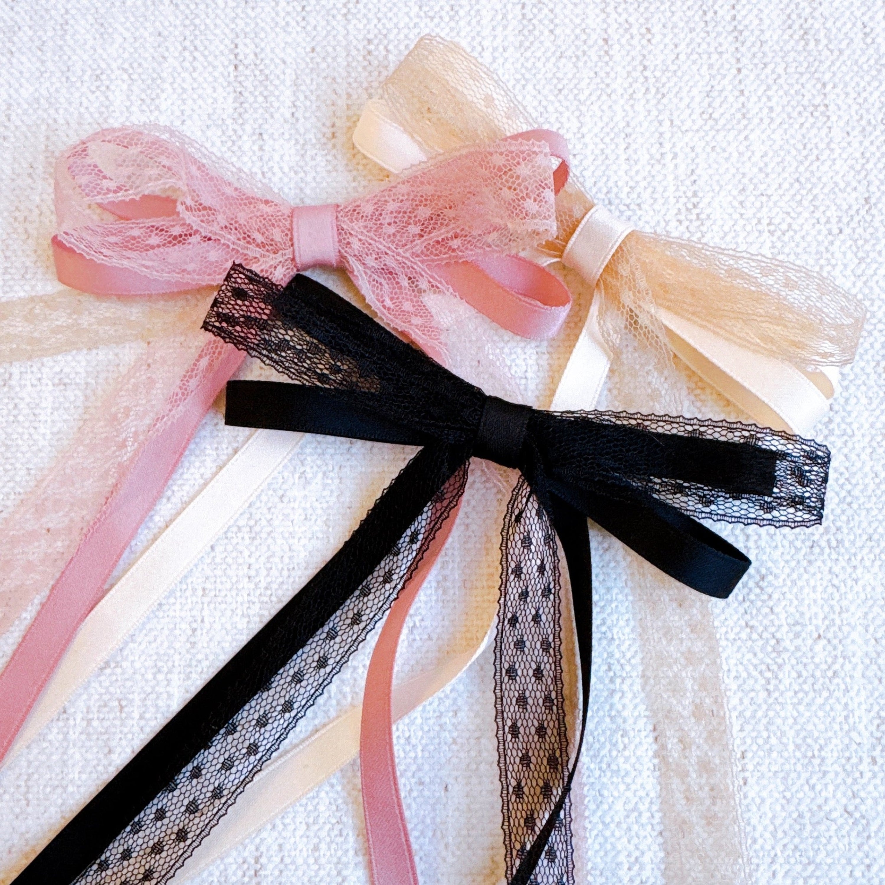 Slim Mix Lace Bow Set Of 3