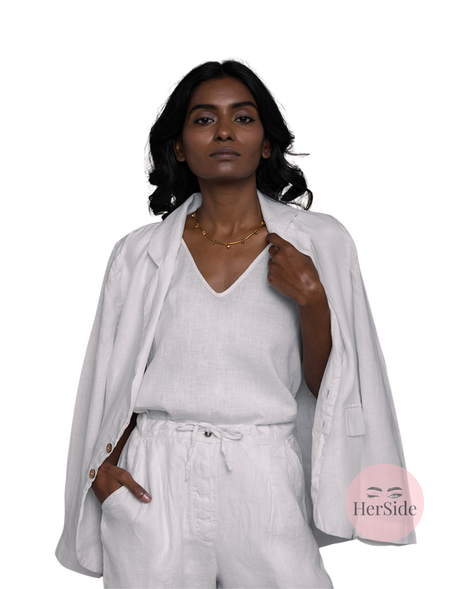 Hemp Three Piece Set in White