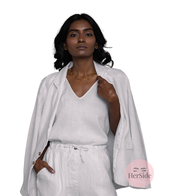 Hemp Three Piece Set in White