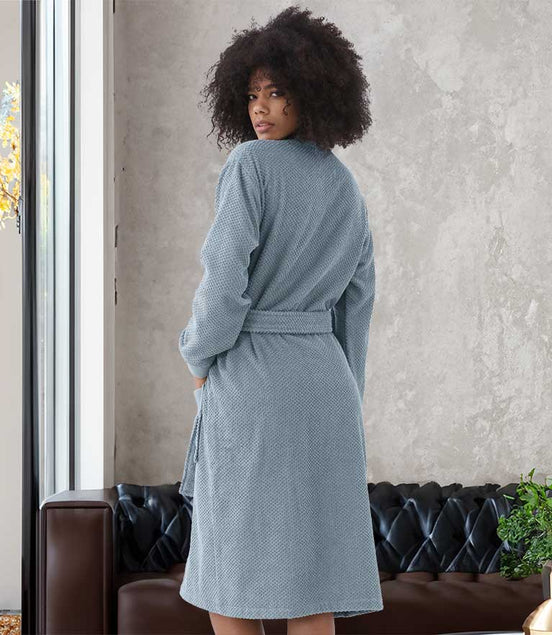 Women's Turkish Cotton Terry Kimono Robe - Luxurious Terry Cloth Bathrobe